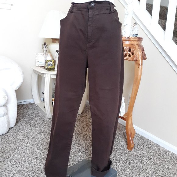 Gloria Vanderbilt Denim - FINAL***EUC Brown Gloria Vanderbilt Jeans Sz 14